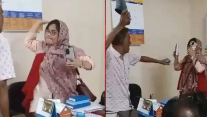 থাপ্পড় খেয়ে কলেজ শিক্ষিকাকে জুতাপেটা করলেন বিএনপি নেতা